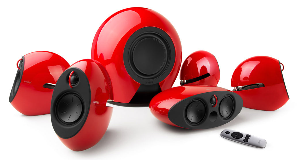 Edifier E255 5.1 Home Theatre Speaker System - Gloss Red