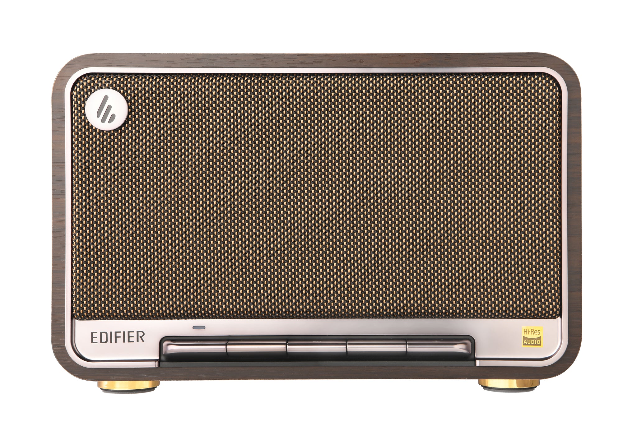 Edifier D32 Tabletop Bluetooth Hi-Res Speaker With Built In Battery - Black Walnut