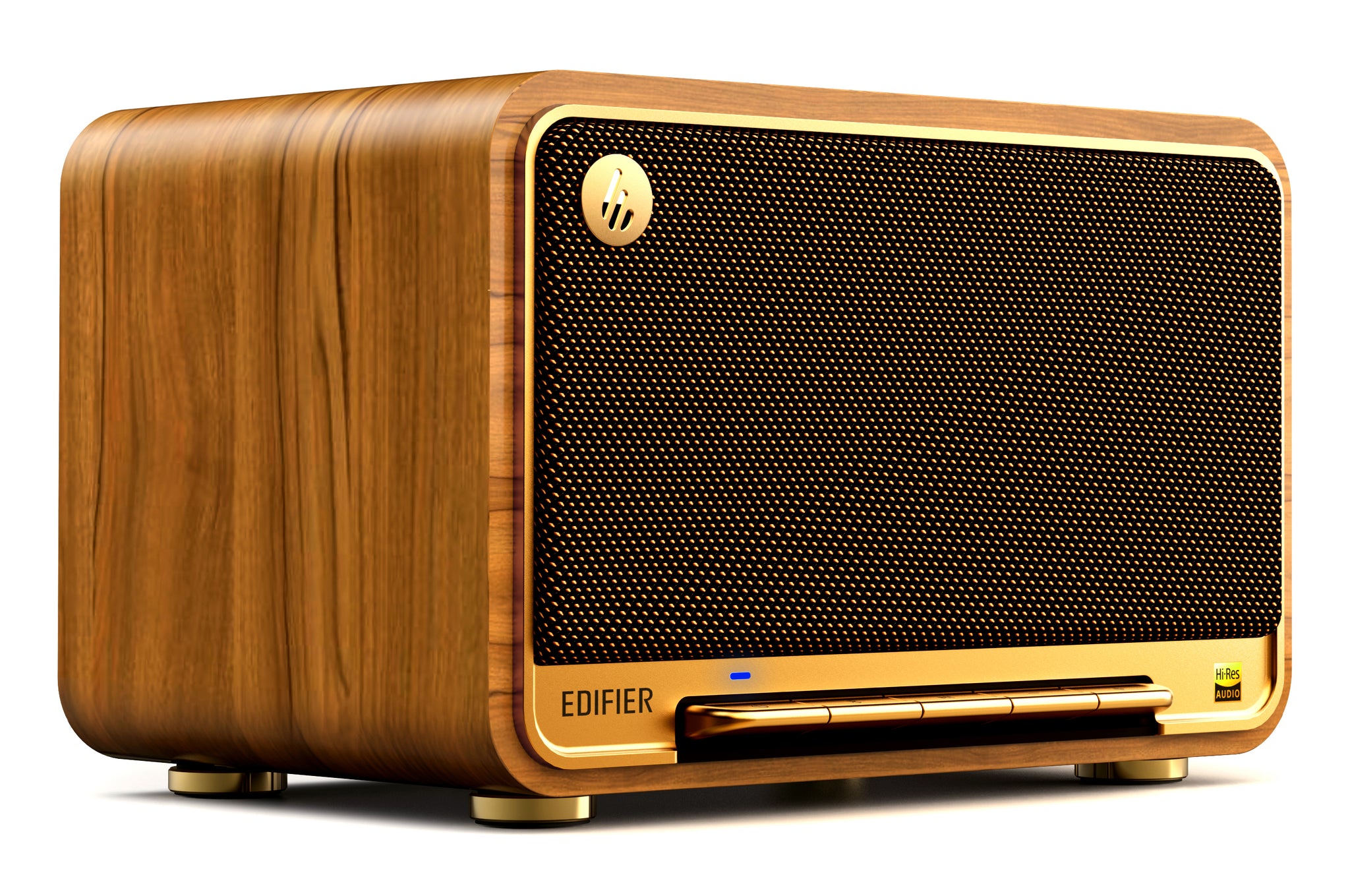 Edifier D32 Tabletop Bluetooth Hi-Res Speaker With Built In Battery - Brown