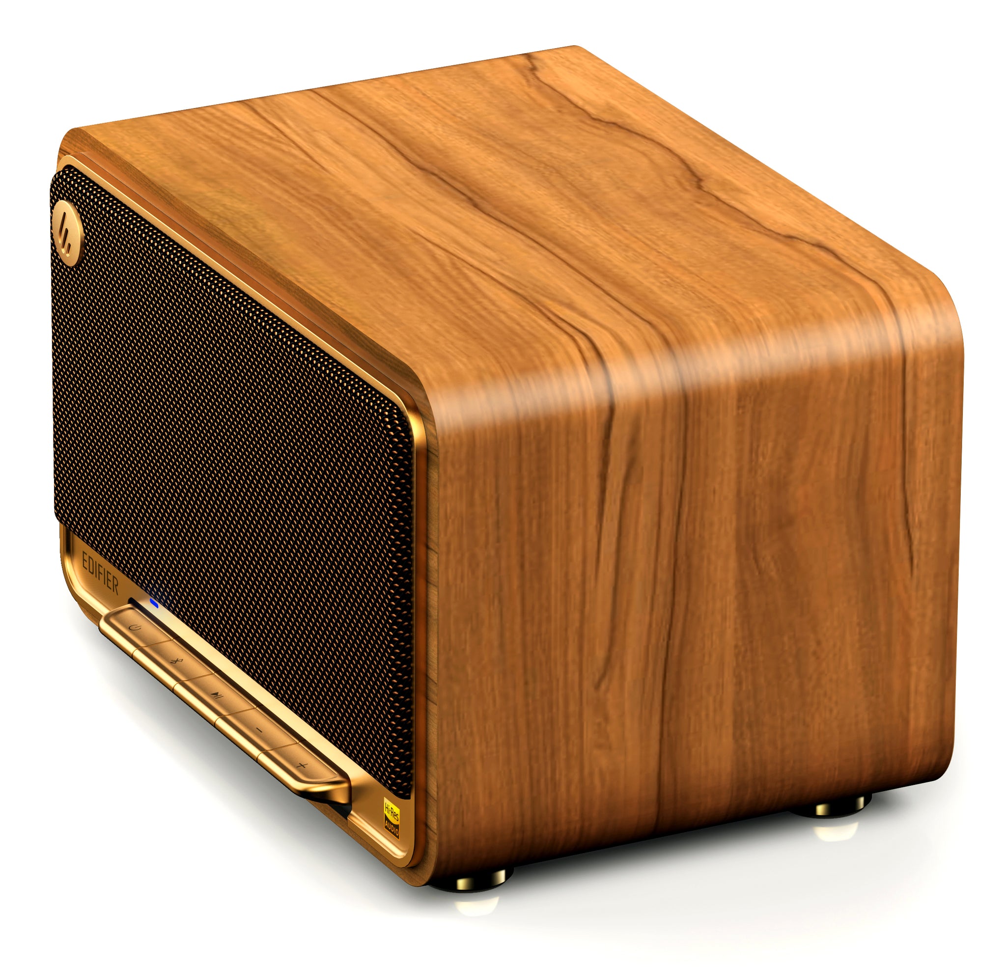 Edifier D32 Tabletop Bluetooth Hi-Res Speaker With Built In Battery - Brown