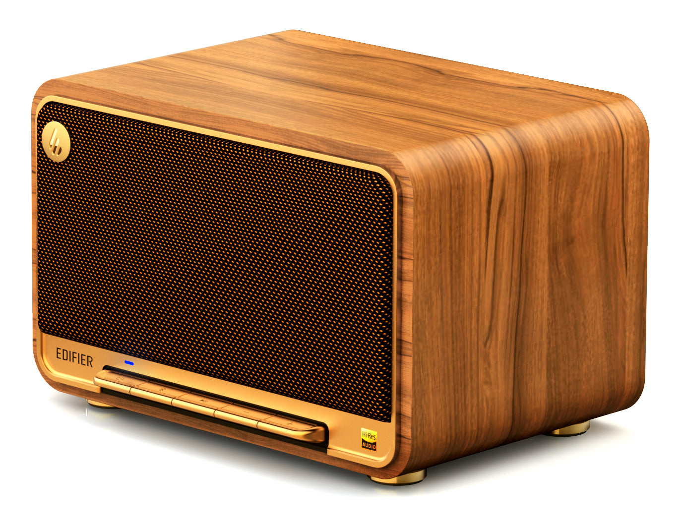 Edifier D32 Tabletop Bluetooth Hi-Res Speaker With Built In Battery - Brown
