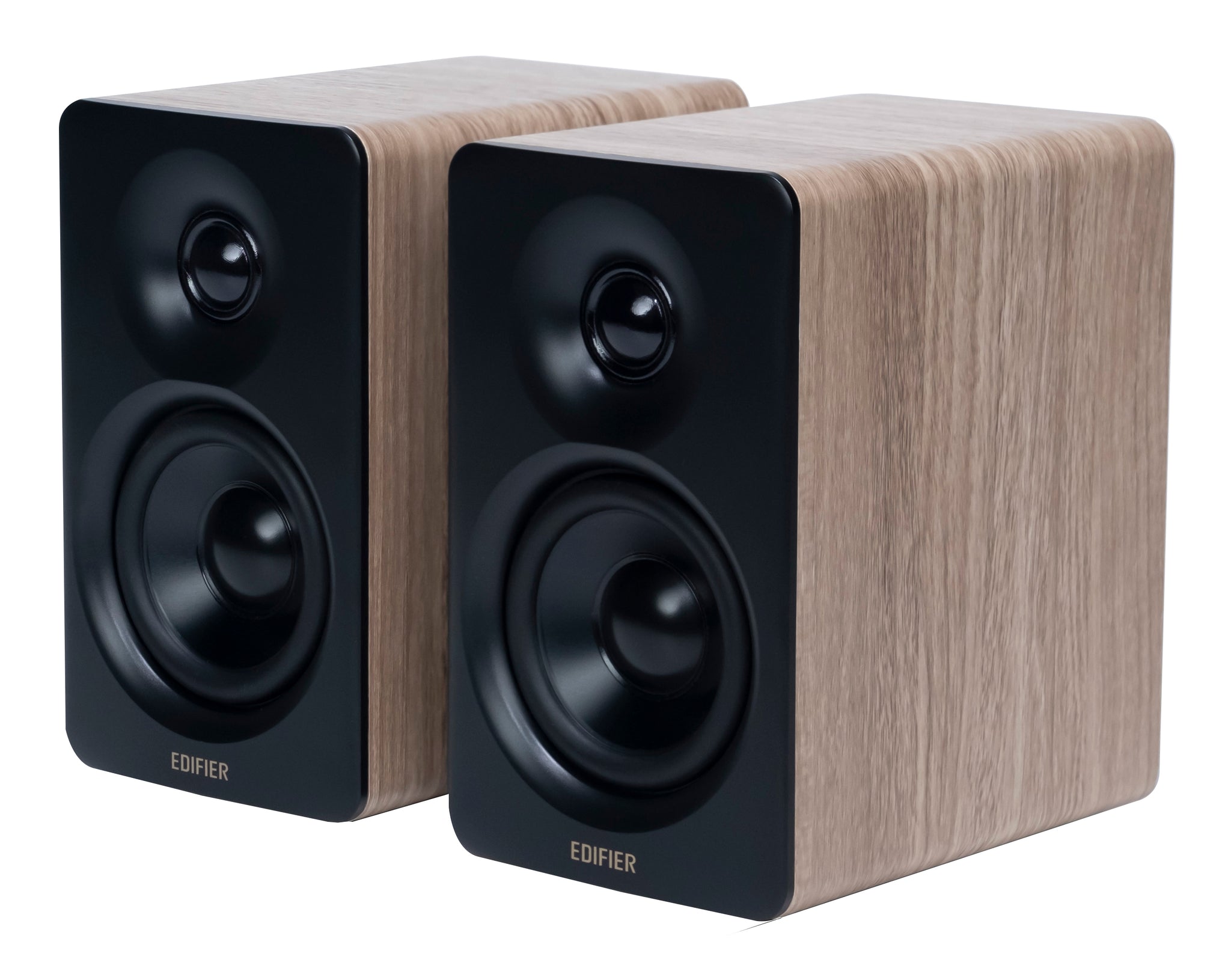 Edifier M60 2.0 Compact Desktop Hi-Res Bluetooth Speaker System - With Stands - Classic Oak