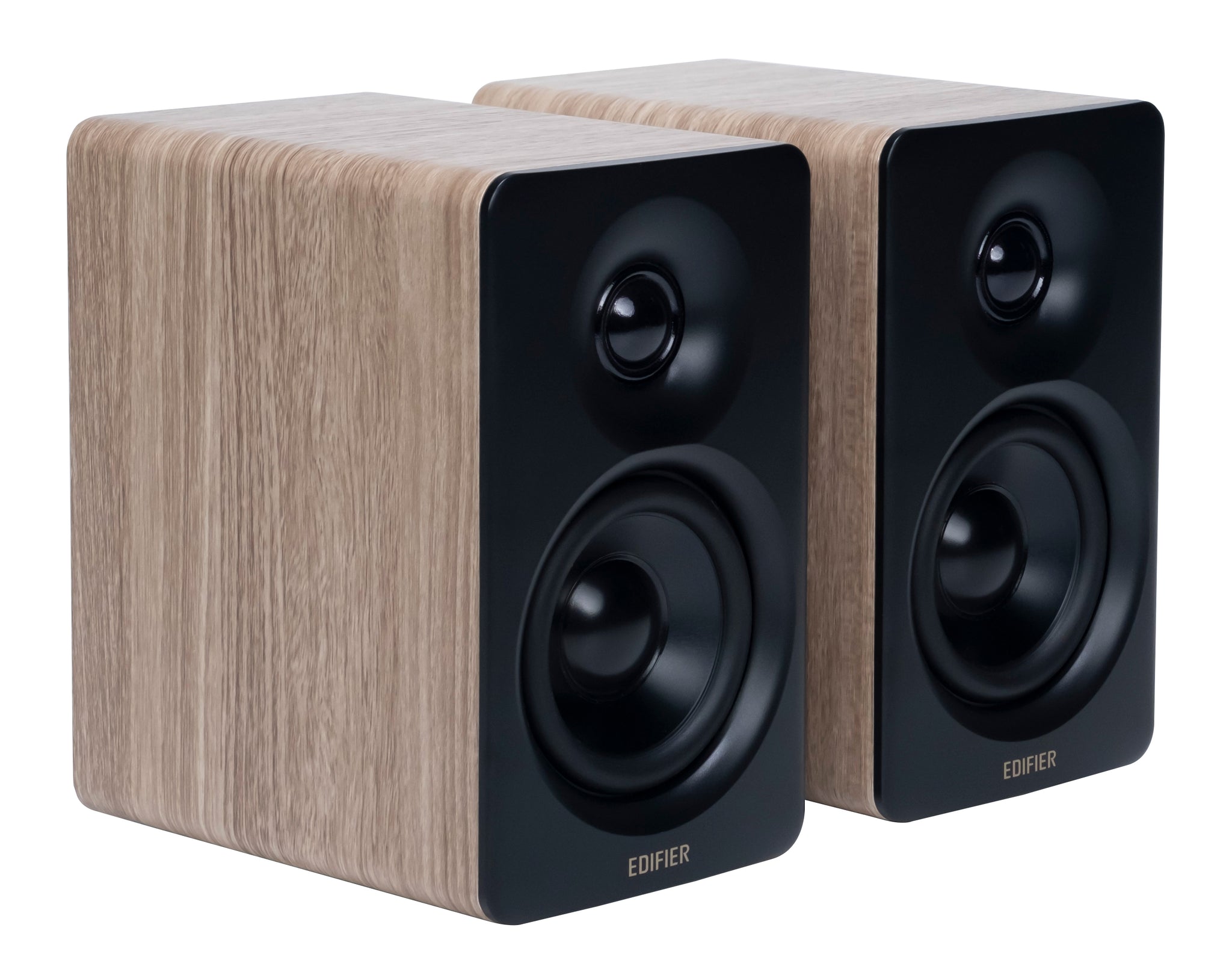Edifier M60 2.0 Compact Desktop Hi-Res Bluetooth Speaker System - With Stands - Classic Oak