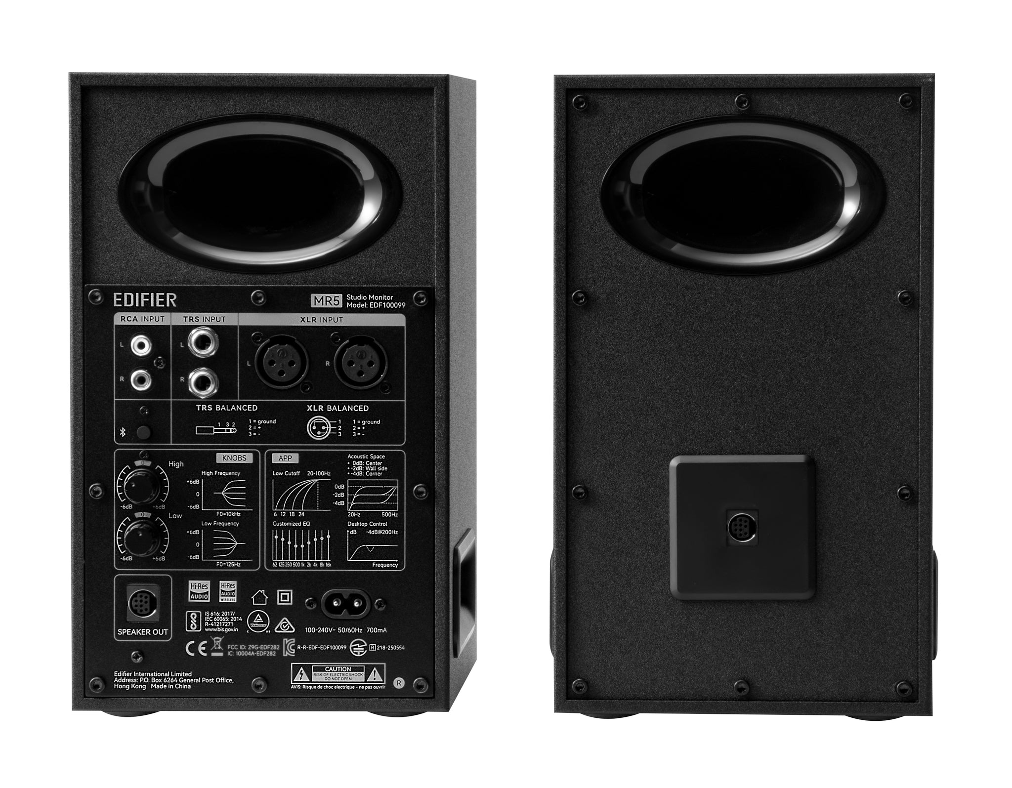 Edifier MR5 Tri-amped Powered Studio Monitor Speakers - Black