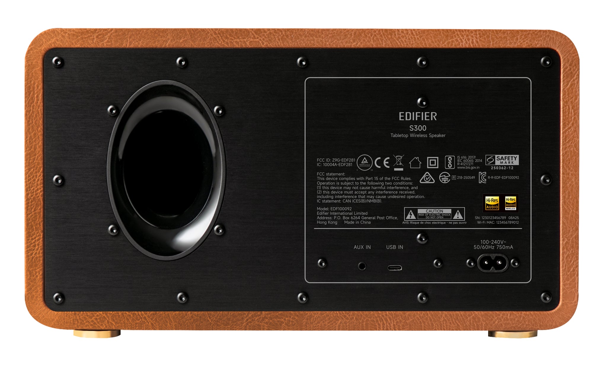 Edifier S300 Tabletop Bluetooth Hi-Res Airplay 2 Speaker - Brown