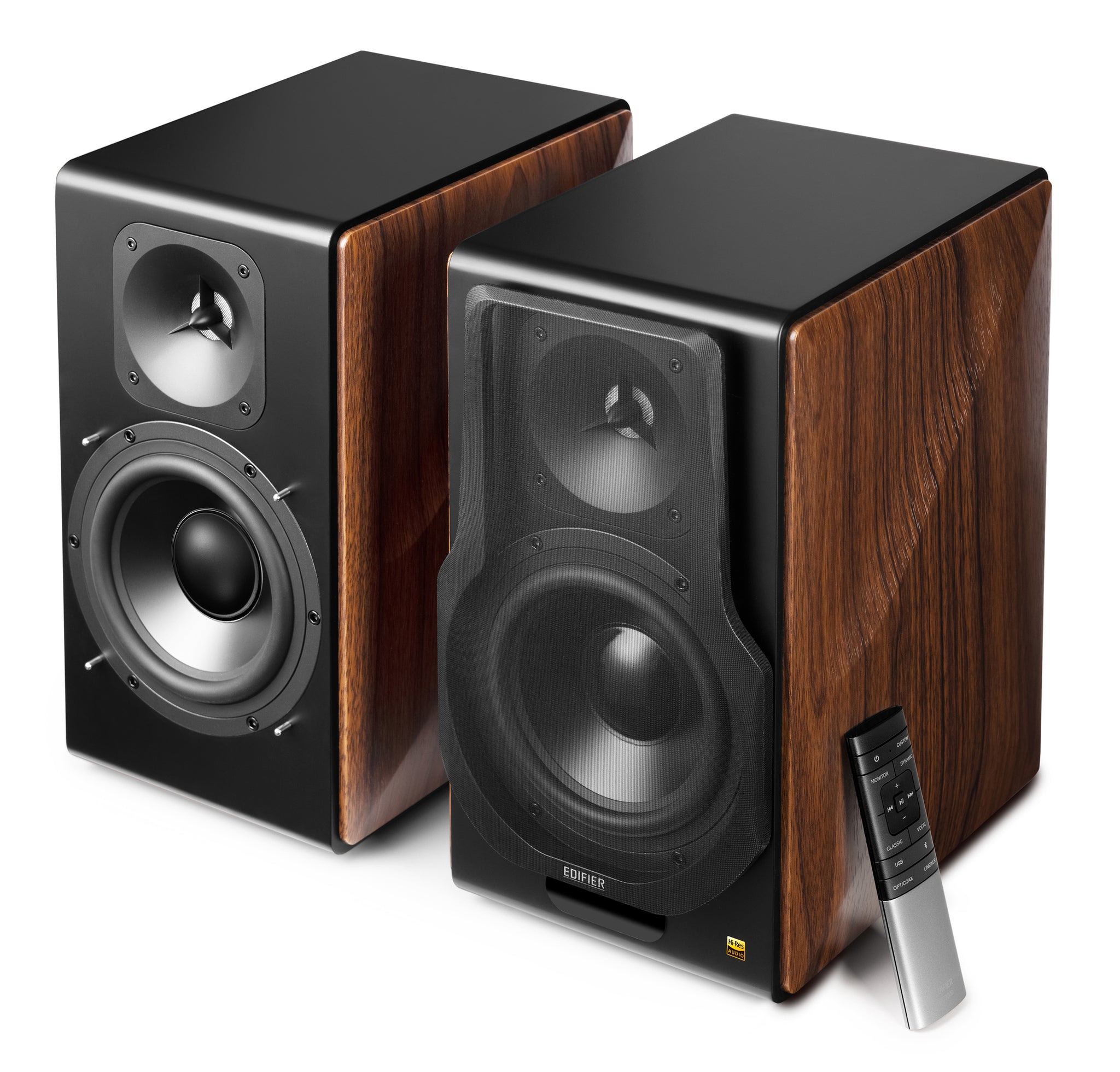 Edifier S3000MKII 2.0 Hi-Res Wireless Bluetooth Bookshelf Speaker Set - Brown