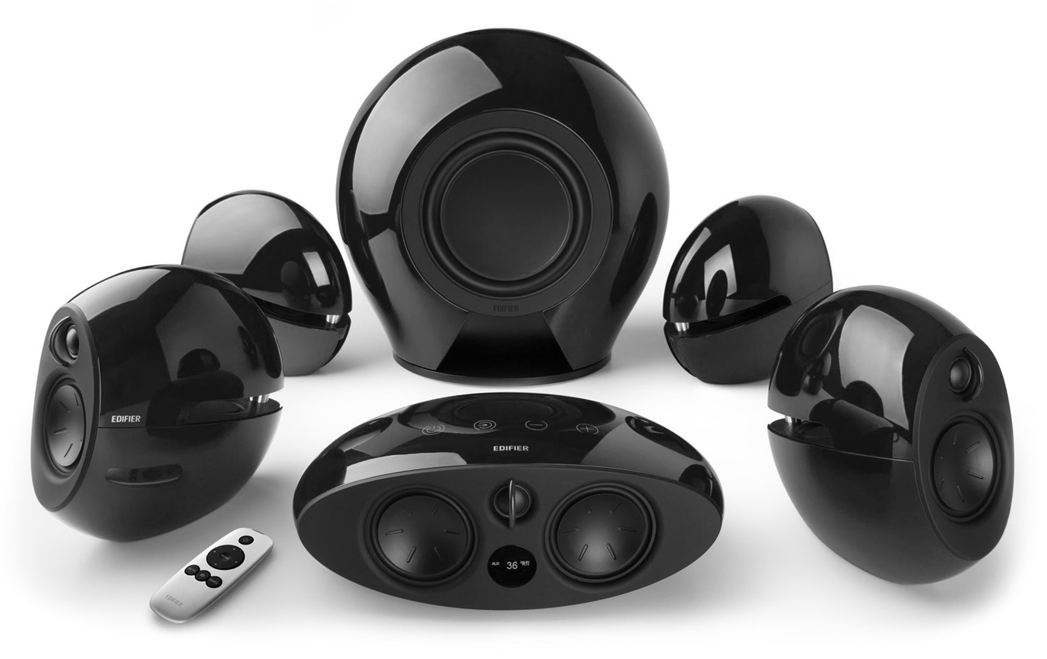 Edifier E255 5.1 Home Theatre Speaker System - Gloss Black