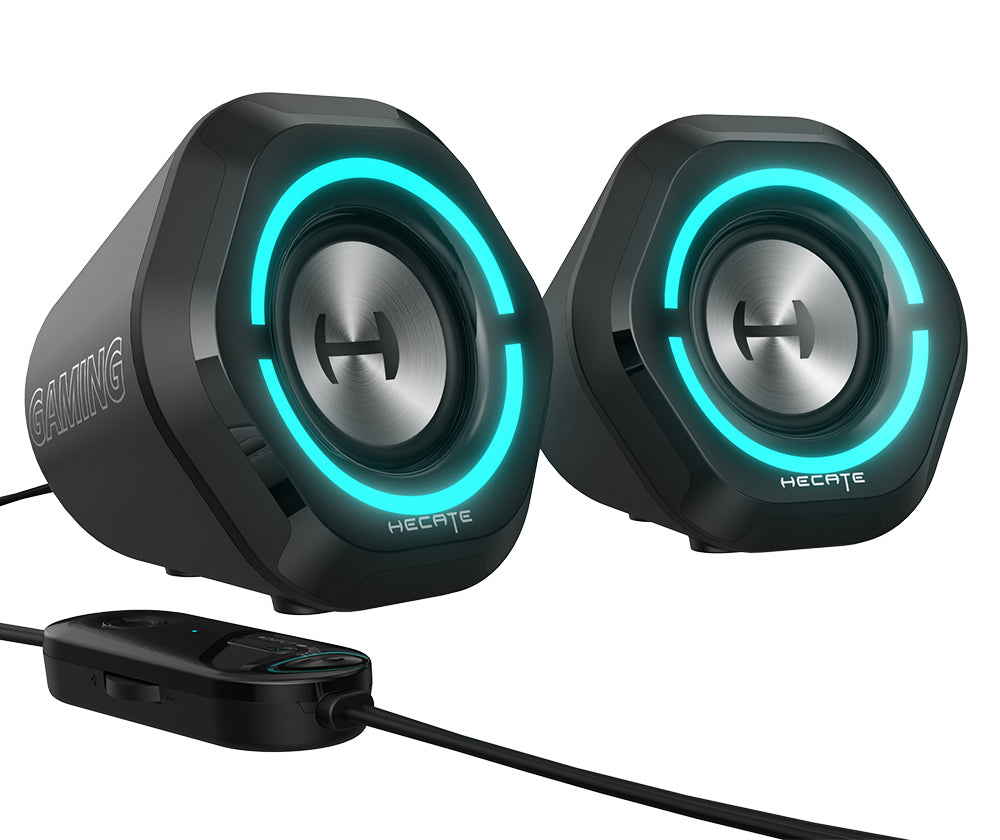 Edifier G1000 II Enceintes PC Gamer - Haut-Parleurs Bluetooth RGB Avec Basses Améliorées - Blanc - Compatibles PS5, Switch, PC