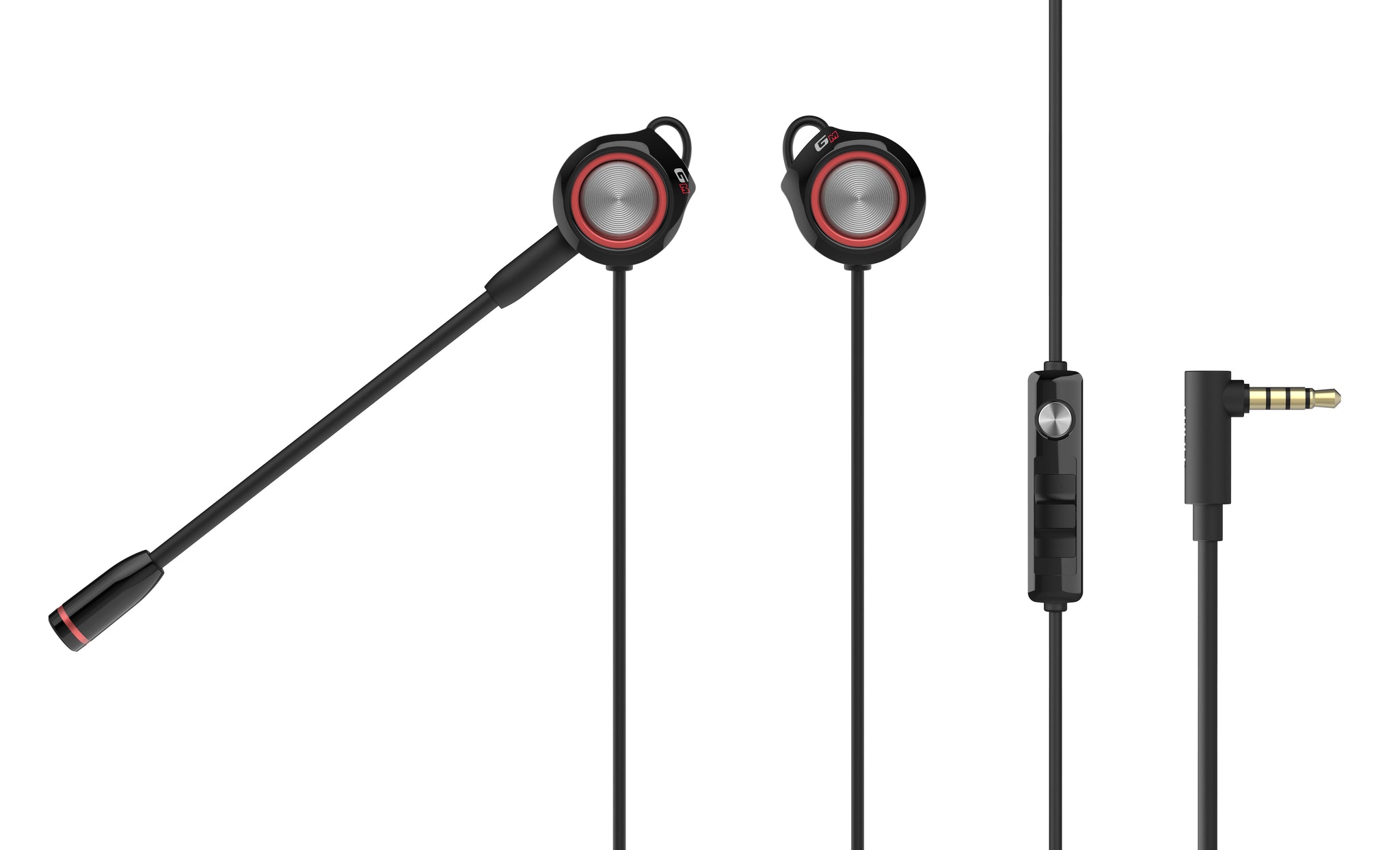 Edifier GM3SE In-Ear Gaming Earphones With Detachable Microphone For PC / Android / IOS & PS4 - Black / Red