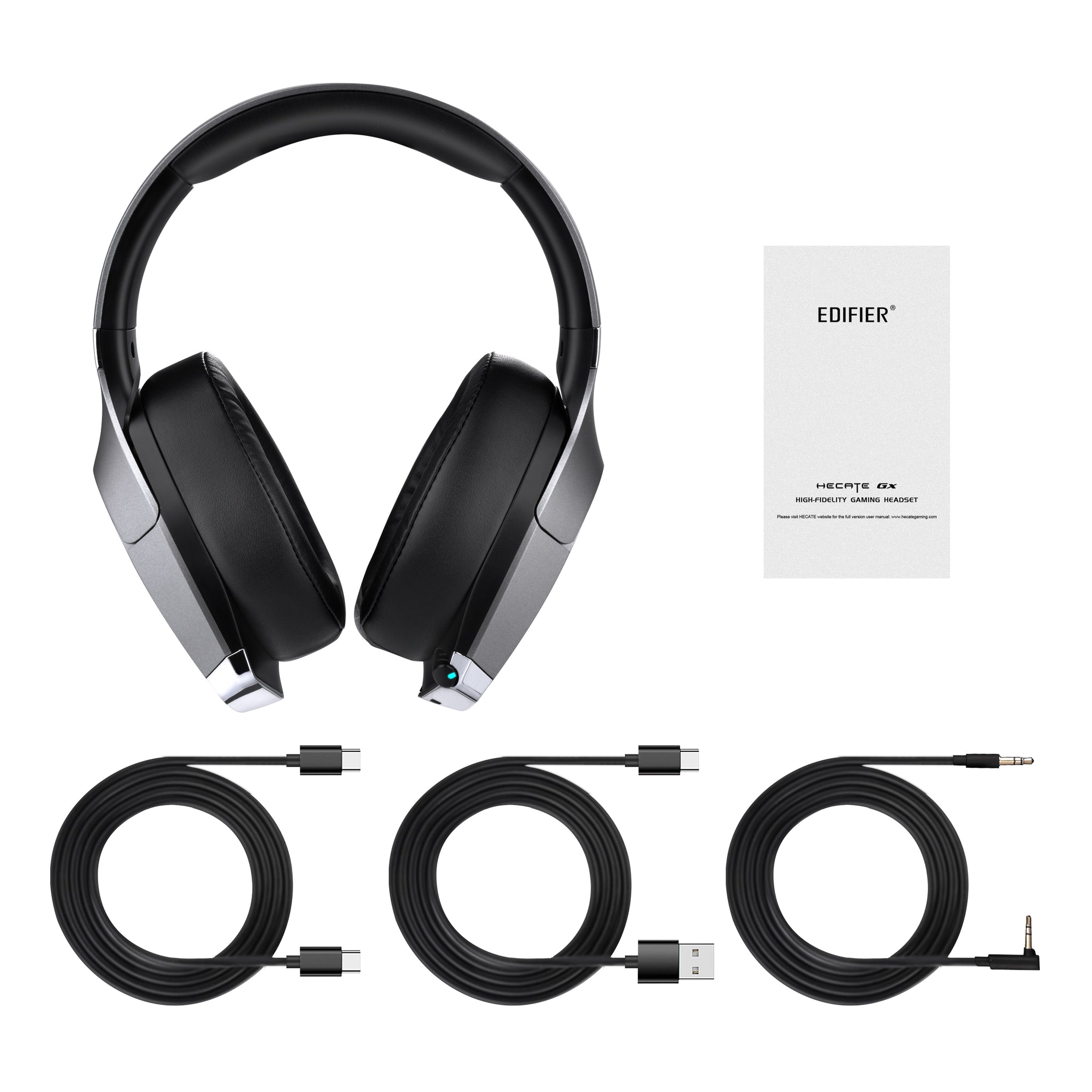 Edifier GX High Res ENC Noise Cancelling RGB Gaming Headset - Grey