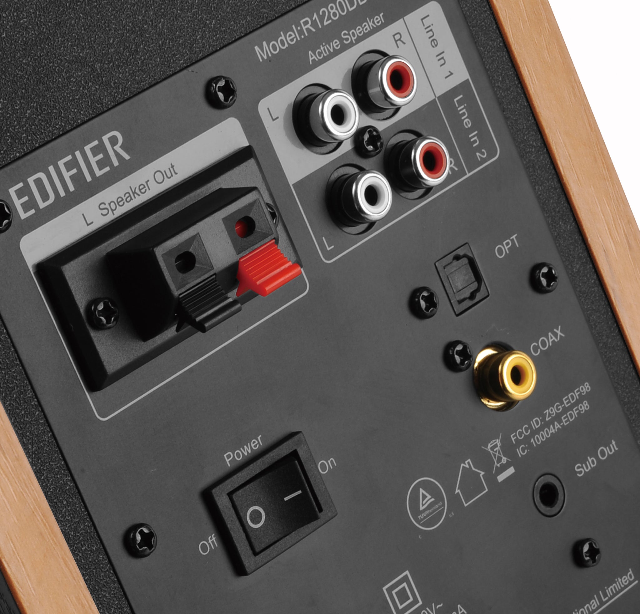 Edifier R1280DBS Active 2.0 Bluetooth Bookshelf Speaker Set - Brown