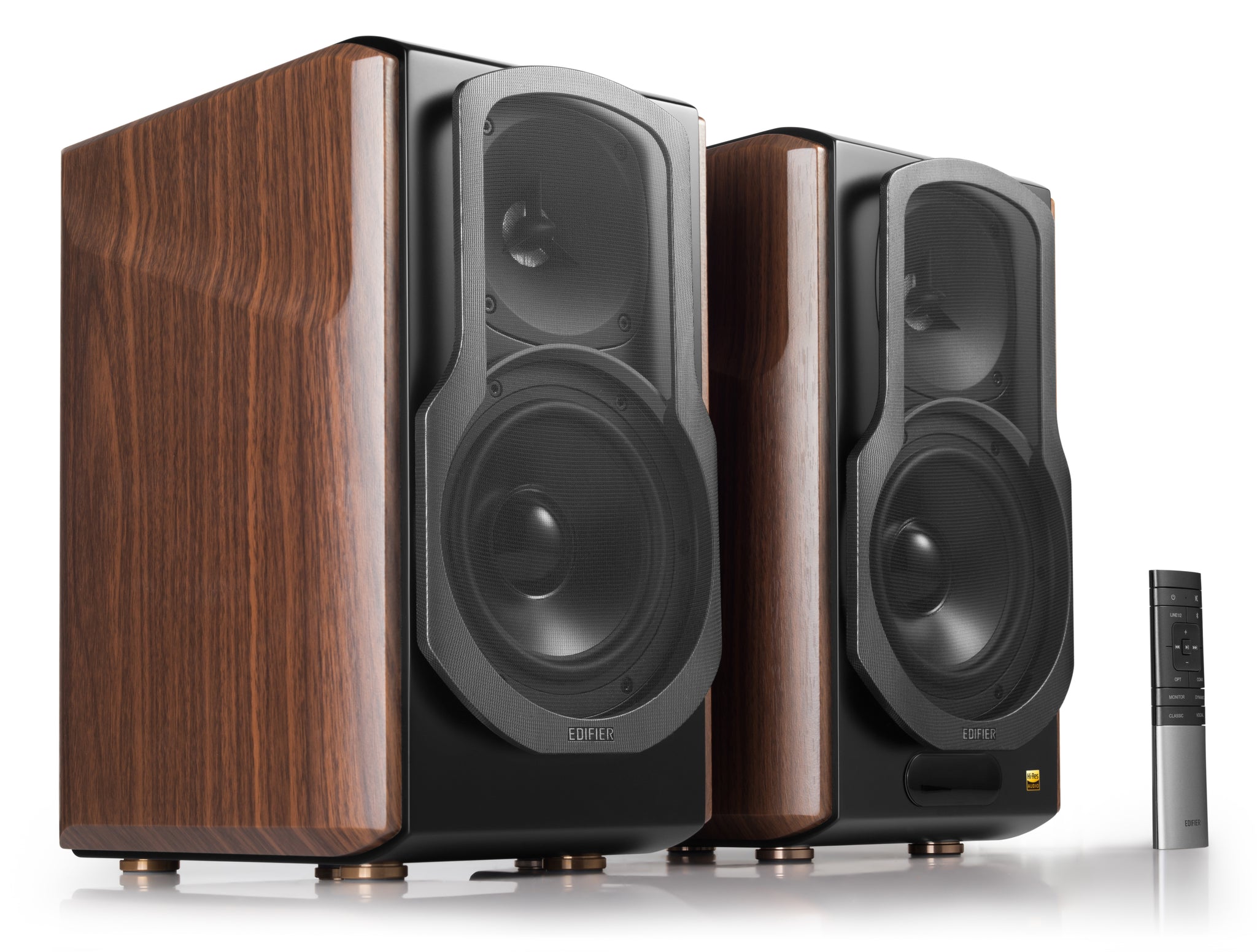 Edifier S2000MKIII Hi-Res Audio Active 2.0 Bluetooth Bookshelf Speaker Set - Brown