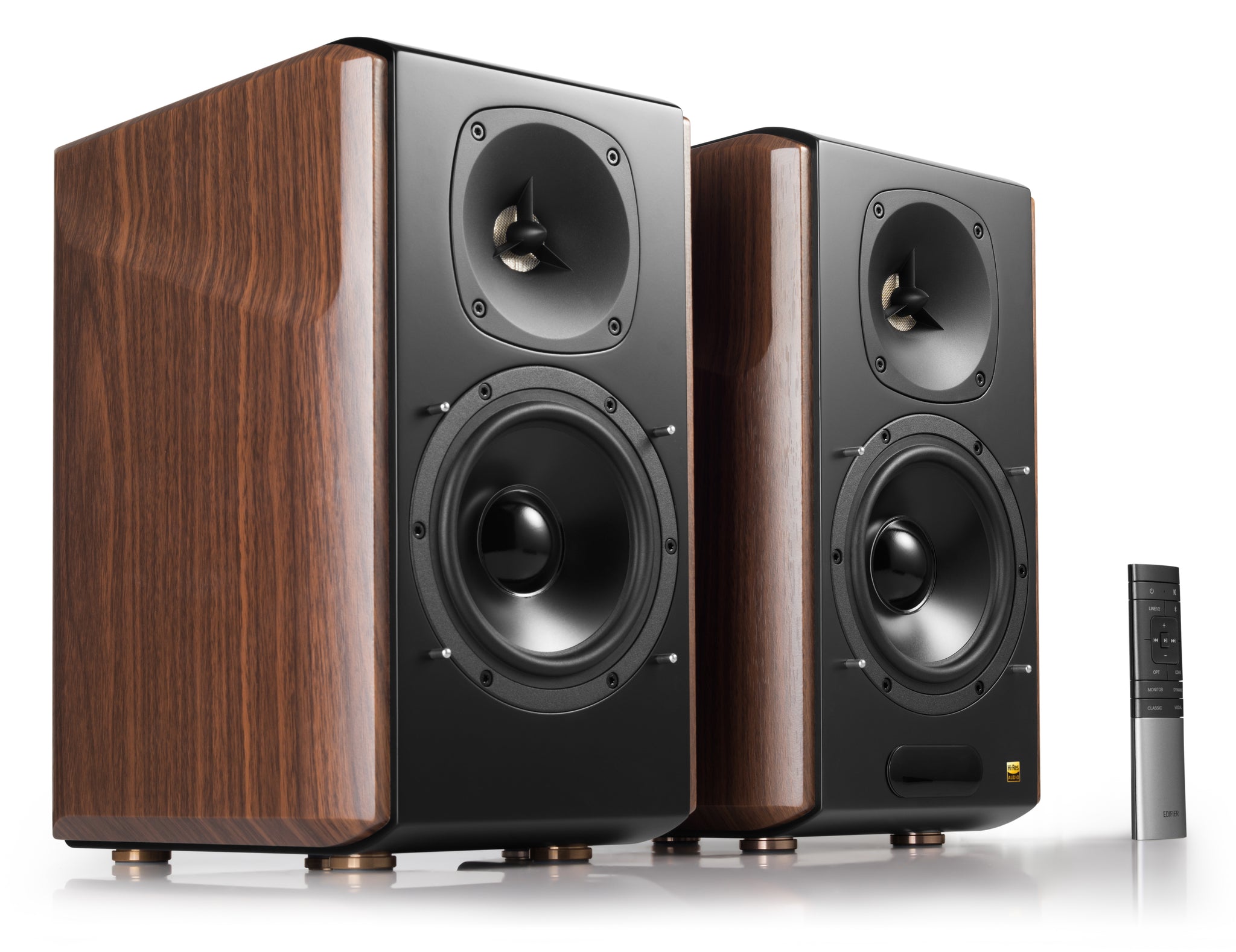 Edifier S2000MKIII Hi-Res Audio Active 2.0 Bluetooth Bookshelf Speaker Set - Brown
