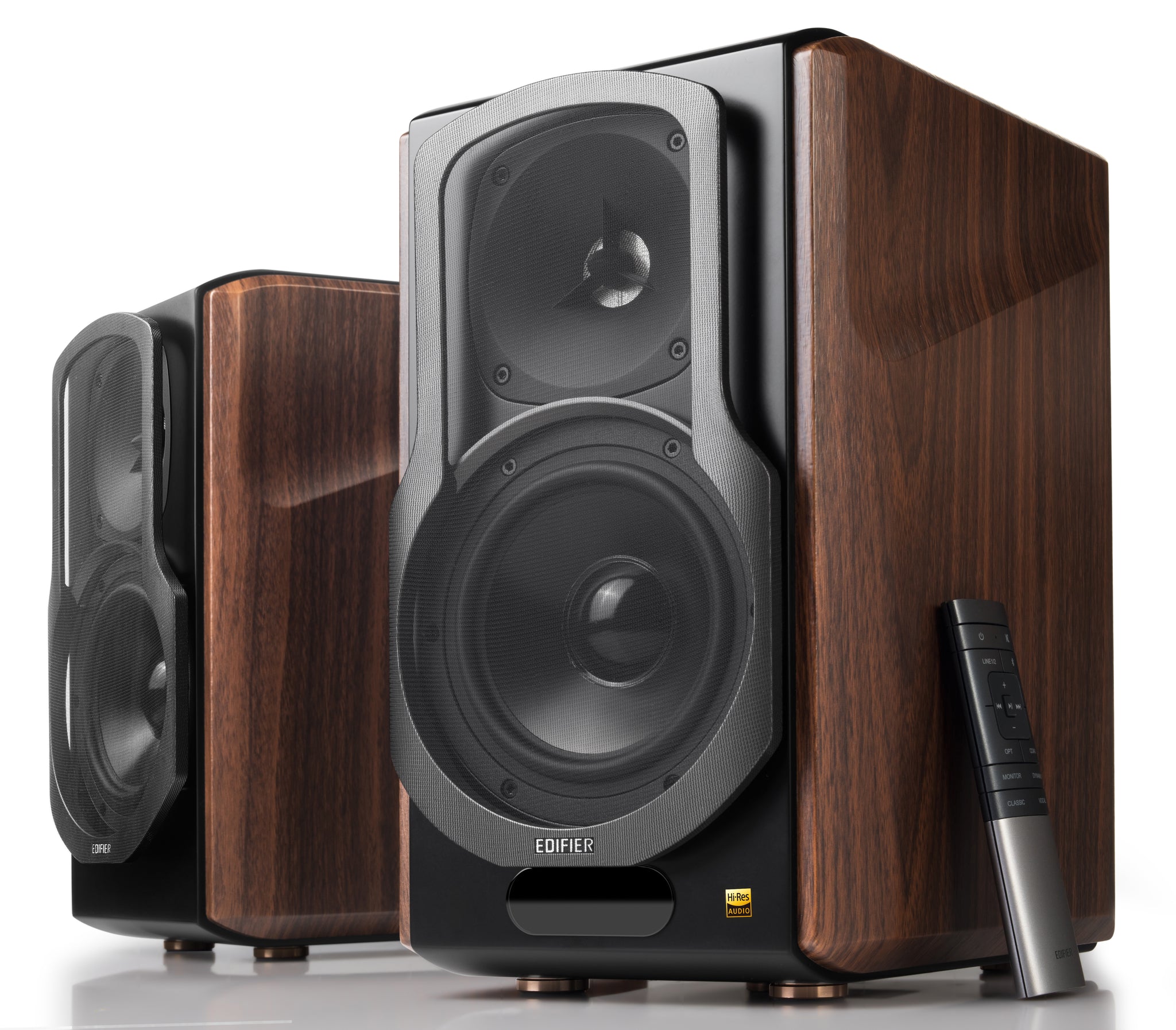 Edifier S2000MKIII Hi-Res Audio Active 2.0 Bluetooth Bookshelf Speaker Set - Brown