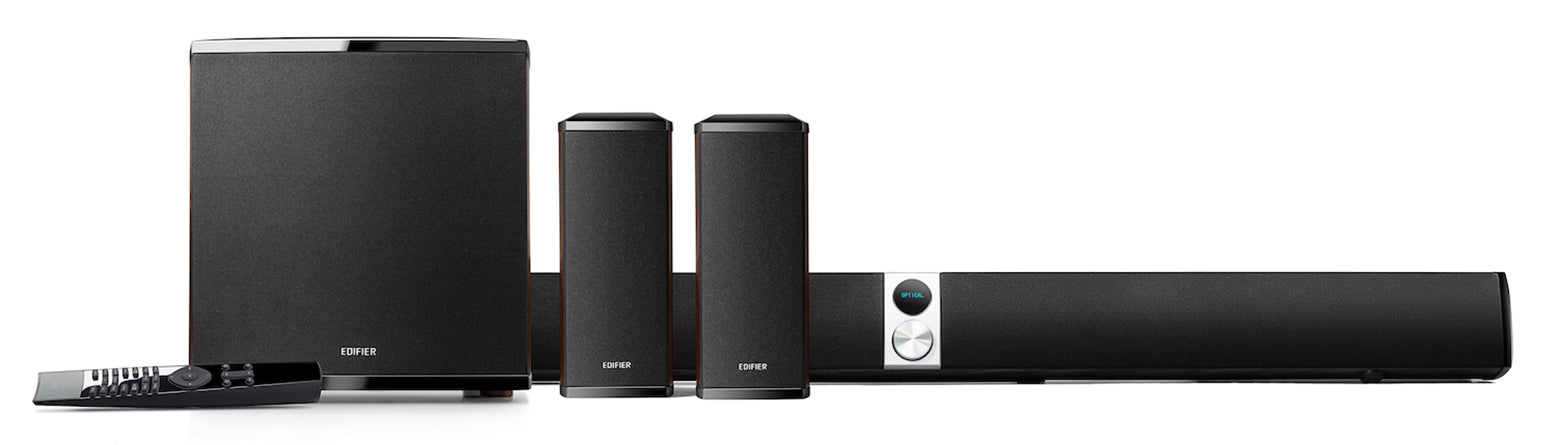 Edifier S90HD 4.1 Bluetooth, Optical & AUX Home Theatre System with Dolby & DTS - Brown